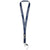 Branded Promotional SAGAN MOBILE PHONE HOLDER LANYARD with Detachable Buckle in Navy Lanyard From Concept Incentives.