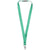 Branded Promotional JULIAN BAMBOO LANYARD with Safety Clip in Green Lanyard From Concept Incentives.