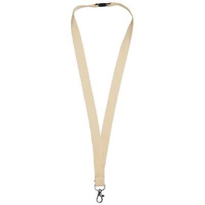 Branded Promotional DYLAN COTTON LANYARD with Safety Clip in Natural Lanyard From Concept Incentives.