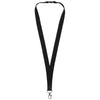 Branded Promotional DYLAN COTTON LANYARD with Safety Clip in Black Solid Lanyard From Concept Incentives.