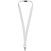 Branded Promotional DYLAN COTTON LANYARD with Safety Clip in White Solid Lanyard From Concept Incentives.