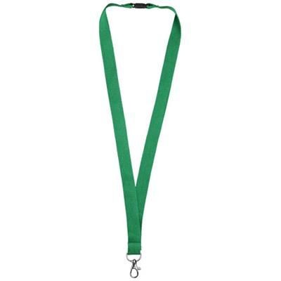 Branded Promotional DYLAN COTTON LANYARD with Safety Clip in Green Lanyard From Concept Incentives.