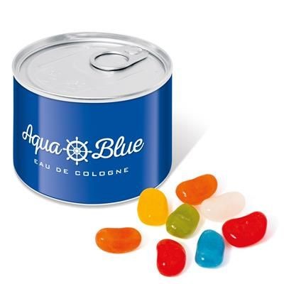 Branded Promotional MINI RING PULL TIN with Jolly Beans Sweets From Concept Incentives.