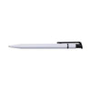 Branded Promotional CALICO BALL PEN SOLID COLOUR in White & Black Pen From Concept Incentives.