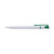 Branded Promotional CALICO BALL PEN SOLID COLOUR in White & Green Pen From Concept Incentives.