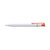 Branded Promotional CALICO BALL PEN SOLID COLOUR in White & Orange Pen From Concept Incentives.