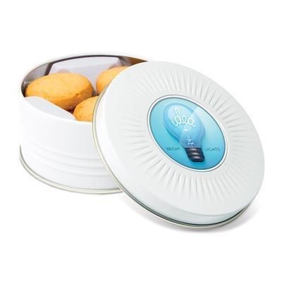 Branded Promotional SUNRAY MINI SHORTBREAD TREAT TIN Biscuit Barrel From Concept Incentives.