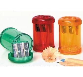 Branded Promotional CYLINDER DOUBLE PENCIL SHARPENER Pencil Sharpener From Concept Incentives.