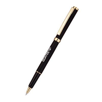 Branded Promotional SENATOR DELGADO METALLIC BLACK & GOLD METAL ROLLERBALL PEN Pen From Concept Incentives.