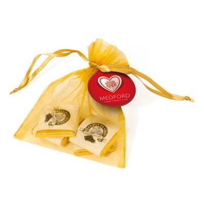 Branded Promotional ORGANZA BAG - NEAPOLITAN Chocolate From Concept Incentives.