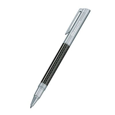 Branded Promotional SENATOR CARBON LINE CARBON & MATT SILVER CHROME METAL ROLLERBALL PEN Pen From Concept Incentives.