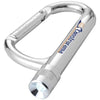 Branded Promotional MIRA LED KEYRING CHAIN LIGHT with Carabiner in Silver Torch From Concept Incentives.