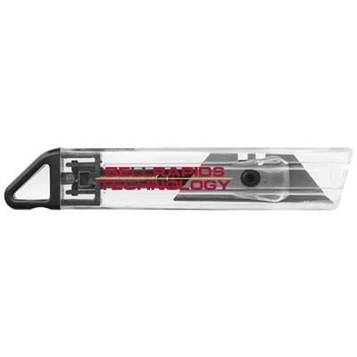 Branded Promotional HOOST UTILITY KNIFE in Black Solid Knife From Concept Incentives.