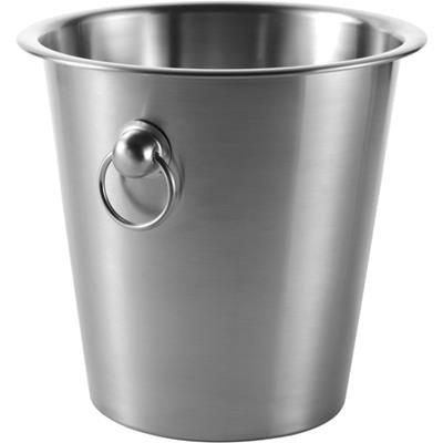 Branded Promotional SILVER STAINLESS STEEL METAL CHAMPAGNE ICE BUCKET in Silver Ice Bucket From Concept Incentives.