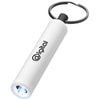 Branded Promotional RETRO LED KEYRING CHAIN LIGHT in White Solid Keyring From Concept Incentives.