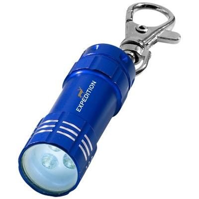 Branded Promotional ASTRO LED KEYRING CHAIN LIGHT in Blue Torch From Concept Incentives.