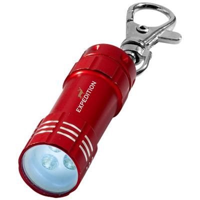 Branded Promotional ASTRO LED KEYRING CHAIN LIGHT in Red Torch From Concept Incentives.