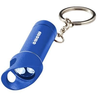 Branded Promotional LOBSTER KEYRING CHAIN LIGHT AND BOTTLE OPENER in Blue Bottle Opener From Concept Incentives.