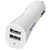 Branded Promotional POLE DUAL CAR ADAPTER in White Solid Charger From Concept Incentives.