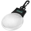 Branded Promotional BLINKI REFLECTOR LED LIGHT in White Solid Reflector Keyring From Concept Incentives.