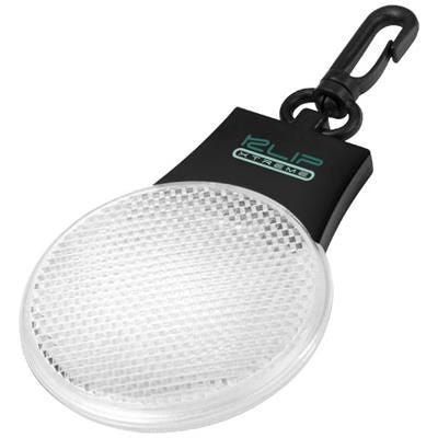 Branded Promotional BLINKI REFLECTOR LED LIGHT in White Solid Reflector Keyring From Concept Incentives.