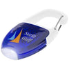 Branded Promotional REFLECT-OR LED KEYRING CHAIN LIGHT with Carabiner in White Solid-royal Blue Torch From Concept Incentives.