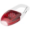 Branded Promotional REFLECT-OR LED KEYRING CHAIN LIGHT with Carabiner in White Solid-red Torch From Concept Incentives.