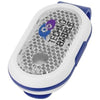 Branded Promotional KLIP REFLECTOR LIGHT in White Solid-royal Blue Reflector From Concept Incentives.