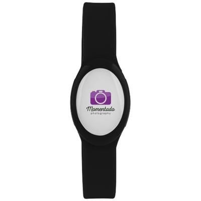 Branded Promotional TICO MULTI-COLOUR LED BRACELET in Black Solid Wrist Band From Concept Incentives.