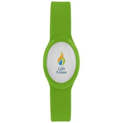 Branded Promotional TICO MULTI-COLOUR LED BRACELET in Lime Wrist Band From Concept Incentives.