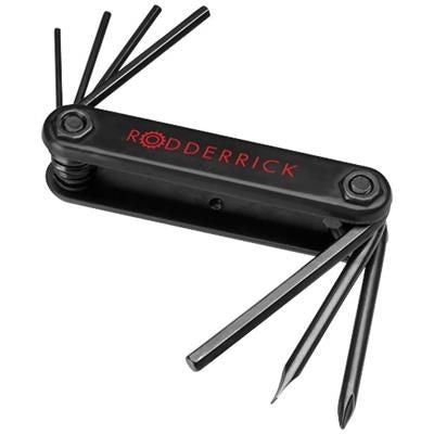 Branded Promotional ALLEN MULTI-KEY POCKET TOOL in Black Solid Multi Tool From Concept Incentives.