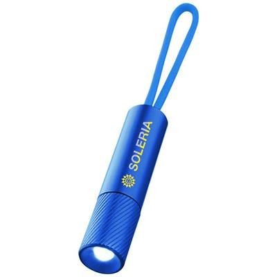 Branded Promotional MERGA LED KEY LIGHT with Glow Strap in Royal Blue Torch From Concept Incentives.