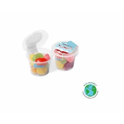 Branded Promotional MINI ECO POT - JOLLY BEANS Sweets From Concept Incentives.
