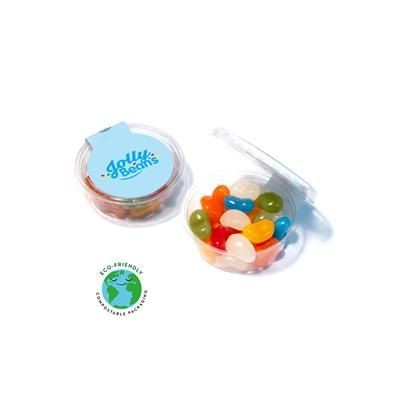 Branded Promotional MIDI ECO POT - JOLLY BEANS Sweets From Concept Incentives.