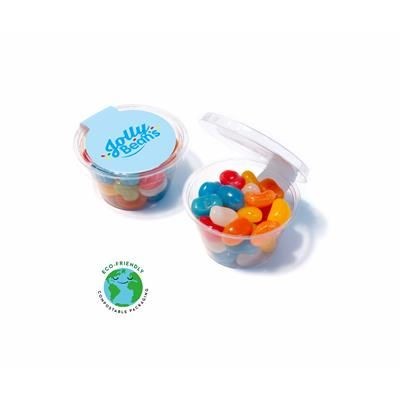Branded Promotional MAXI ECO POT - JOLLY BEANS Sweets From Concept Incentives.