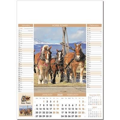 Branded Promotional HORSE POWER MEMO WALL CALENDAR Calendar From Concept Incentives.