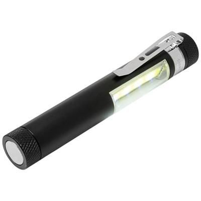 Branded Promotional STIX POCKET COB LIGHT with Clip & Magnet Base in Black Solid Technology From Concept Incentives.
