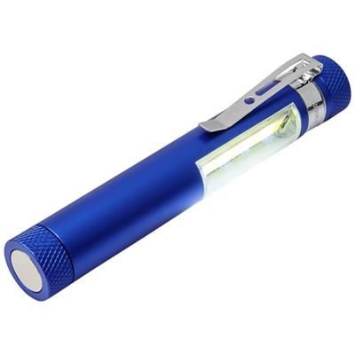 Branded Promotional STIX POCKET COB LIGHT with Clip & Magnet Base in Royal Blue Technology From Concept Incentives.