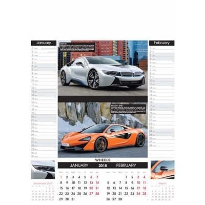 Branded Promotional HOT WHEELS 8 LEAF WALL CALENDAR Calendar From Concept Incentives.