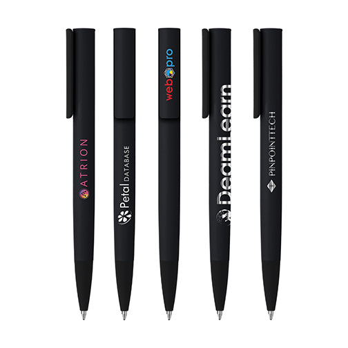 Branded Promotional Jagger All Black Pen From Concept Incentives.