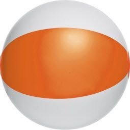 Branded Promotional KEY WEST BICOLOUR BEACH BALL in White & Orange Beach Ball From Concept Incentives.