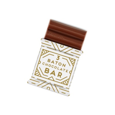 Branded Promotional 3 BATON MILK CHOCOLATE BAR Chocolate From Concept Incentives.