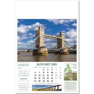 Branded Promotional LOOK AT BRITAIN WALL CALENDAR Calendar From Concept Incentives.