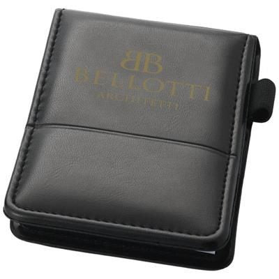 Branded Promotional FLEMMING JOTTER NOTE PAD in Black Solid Jotter From Concept Incentives.