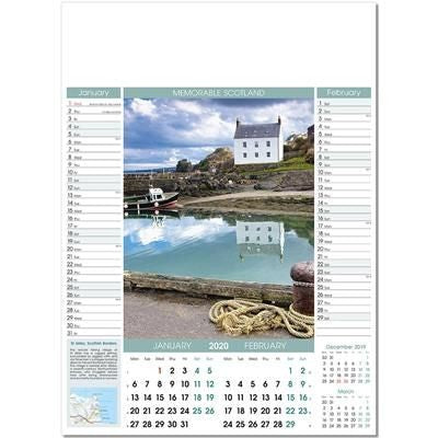 Branded Promotional MEMORABLE SCOTLAND 6 LEAF WALL CALENDAR Calendar From Concept Incentives.