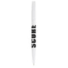 Branded Promotional LONDON BALL PEN in White Solid Pen From Concept Incentives.