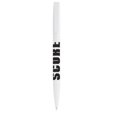 Branded Promotional LONDON BALL PEN in White Solid Pen From Concept Incentives.