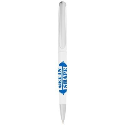 Branded Promotional SUNRISE BALL PEN in White Solid Pen From Concept Incentives.