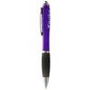 Branded Promotional NASH BALL PEN COLOUR BARREL AND BLACK GRIP in Purple Pen From Concept Incentives.