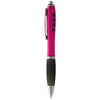 Branded Promotional NASH BALL PEN COLOUR BARREL AND BLACK GRIP in Pink-black Solid Pen From Concept Incentives.